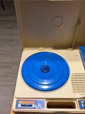 Vintage 1978 Fisher-Price Blue Turntable Record Player